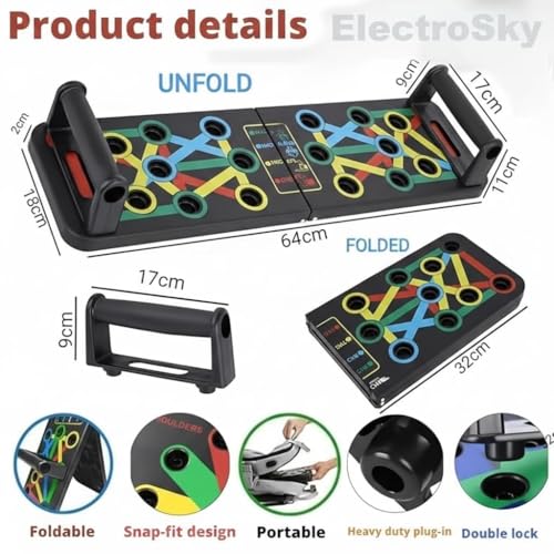 Push Up Board System, 15-in-1 Body Building Exercise Stands, Workout Training Equipment for Men Women