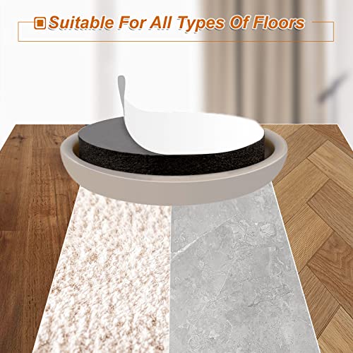 1-1/4" Furniture Sliders for Carpet & Hardwood Floors, 24PCS Furniture Pads for Quickly and Easily Move Any Item and Protect The Floor