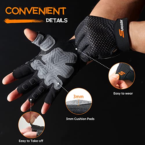 Workout Gloves - Men Women 2022, Weight Lifting Gym Gloves with Full Palm Protection, Excellent Grip, Ultra Breathable for Fitness, Training, Hanging - size: Large