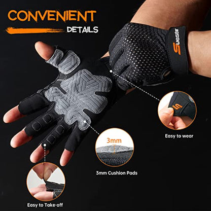 Workout Gloves - Men Women 2022, Weight Lifting Gym Gloves with Full Palm Protection, Excellent Grip, Ultra Breathable for Fitness, Training, Hanging - size: Large