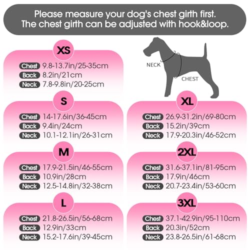FUAMEY Dog Safety Vest High Vis Hunting Dog Vests for Large Dogs Reflective - color: Pink, size: X-Large