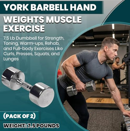 Professional Chrome Dumbbell with Ergo Grip, Heavy-Duty Solid Steel Knurled Handles Hand Weights for Exercise Muscle Toning Home Gym Workout and Training - 2.5 LB - 50 LB Pack of 1, 2 & 4