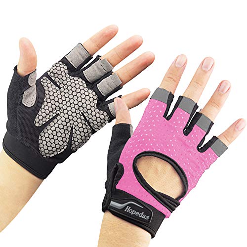 Workout Gloves Weight Lifting Gloves Palm Support Protection for Men Women, Exercise Gloves Sports for Training, Fitness, Gym, - color: Pink, size: Small
