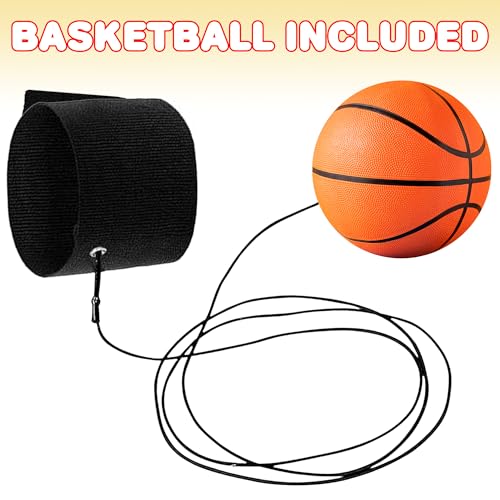 ArtCreativity 2.25 Inch Sports Wrist Balls - Set of 3 - Includes Basketball, Baseball, and Soccer Ball Wristband Toys - Durable Foam String Attached Rebound Balls - Party Favor, Gift Idea for Kids