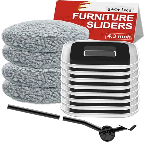 New Upgrade Furniture Sliders: Multi-Surface 3-in-1 Furniture Movers Slider - size: 4.3in 8+4+1Pack