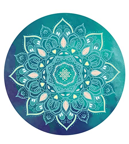 Pilates Mat Round Oversize Yoga Mat Suede Rubber Non-Slip Dia 140cm Exercise Mat Meditation Mat Workout Mat for Home Outdoor - color: green B