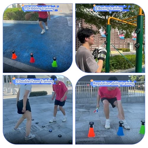 JOJOCY Reaction Training Light Magnetic, 5 Lights Color 6 Modes 30h Battery Life Improves Reaction Speed and Agility for Soccer, Basketball, Boxing, Rugby, Daily Entertainment