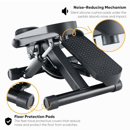 NEWBULIG Mini Stepper for Exercise at Home Stair Step Machine for Indoor Fitness Portable Home Gym Stepper for Full Body Workout 300lb Weight Capacity