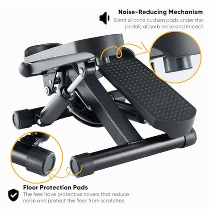 NEWBULIG Mini Stepper for Exercise at Home Stair Step Machine for Indoor Fitness Portable Home Gym Stepper for Full Body Workout 300lb Weight Capacity