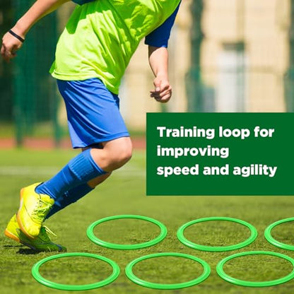 Agility Rings Speed and Agility Training Rings Exercise Speed Circle Jumping Hoops for Training Toss Equipment - color: Green, size: 15 Inch