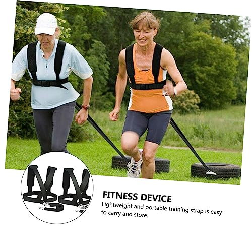 2pcs Resistance Belt for Fitness Workout Belt Weight-bearing Shoulder Straps Sled Harness