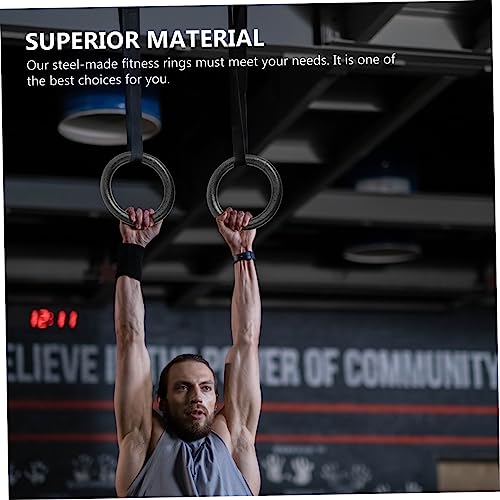 Adjustable Small Fitness Rings Set Webbing for Home Gymnastics Training Convenient Workout Equipment for Strength and Bodyweight Exercises Random Color