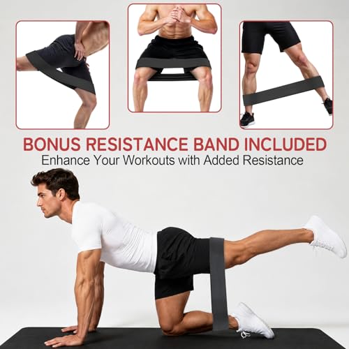 Pelvic Floor Exercise Devices 77 lb Adjustable Kegel Inner Thigh Exerciser and Hip Trainer Workout Equipment for Home Postpartum Recovery Women Men, with Band