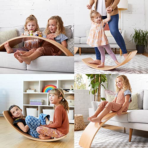 ECR4Kids Balance Board, Montessori Toy, Natural - color: Natural