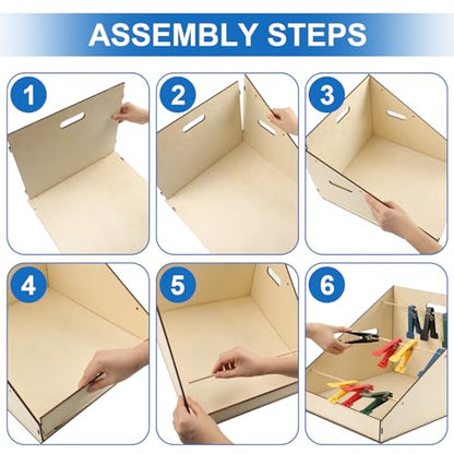 25 Pcs Graded Pinch Pin Exerciser, Finger Exerciser Hand Exercise Equipment with Wooden Storage Stand Occupational Trainer Tools Pinch Hand Clips for Conditioning Grip Strength Trainer