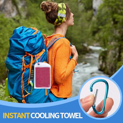 Cooling Towels for Neck and Face, 5 Pack Soft Microfiber Gym Towel（40" X 12", Breathable Cooling Towels for Hot Weather, Gym Yoga Sports Workout Sweat Towels for Men Women Kids