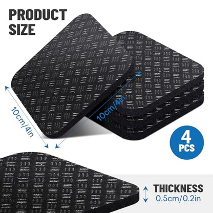 Treadmill Mat Pads 4PCS- Double-Sided Non-Slip - Anti Vibration Mat for Treadmill, Walking Pad, Exercise Bike - Hardwood Floors Protection
