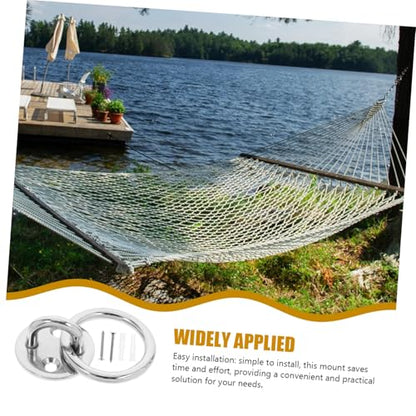 POPETPOP Heavy Duty Hooks for Hanging Ground Anchor Resistance Bands Wall Anchor Heavy Duty Swivel Hook Suspension Trainer Straps Ceiling Hammock Silver Stainless