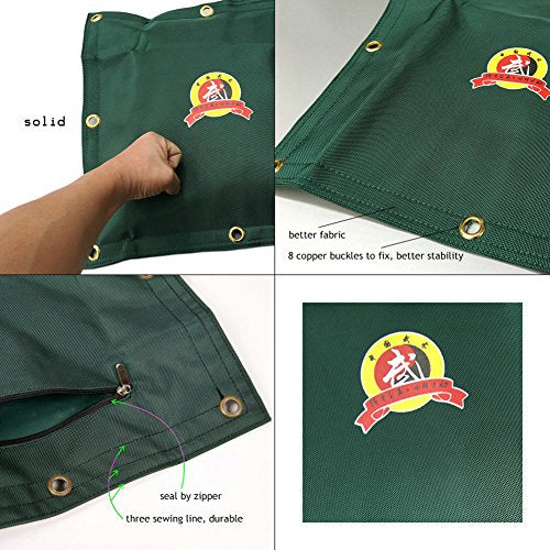Canvas Wall Bag for Wing Chun Kung Fu Boxing Training Punch Bag Striking Sand Bag - color: New Green