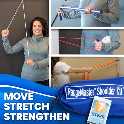 RangeMaster Pro Level All in one Shoulder Home Recovery Kit │ Shoulder Surgery Rehab│ Frozen Shoulder Exercise Kit │Guided Shoulder Recovery Kit