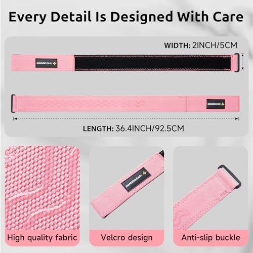 MANUEKLEAR Non-Slip Blood Flow Restriction Bands for Thighs, BFR Booty Bands for Women Glutes Leg, Adjustable Occlusion Thigh Bands for Workout Leg & Hip