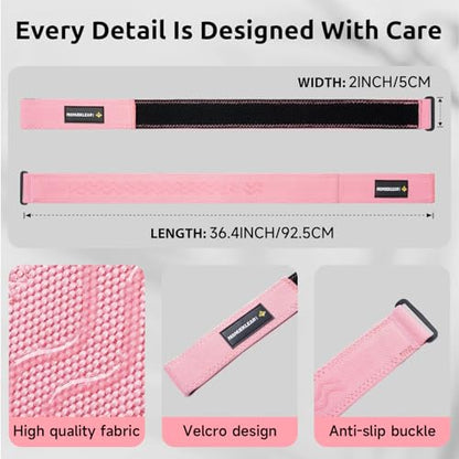 MANUEKLEAR Non-Slip Blood Flow Restriction Bands for Thighs, BFR Booty Bands for Women Glutes Leg, Adjustable Occlusion Thigh Bands for Workout Leg & Hip
