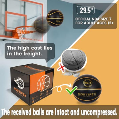 Upgraded Weighted Silent Basketball, High-Density Quiet Indoor Training Ball with Gift Box, Real Bounce Soft Material, Ideal for Home & Apartment Dribbling Practice