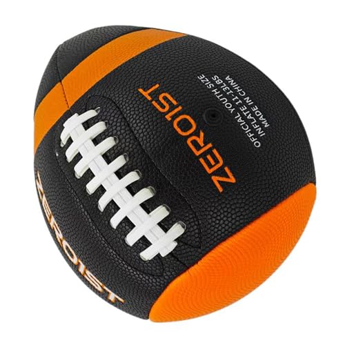 PassCatch Training Football for Youth&Kids(Ages 5-14),Fatherless Bounce Back Size 7 Football Practice Equipment,Solo Passing Catching Training Hand-Eye Coordination (Deflated)