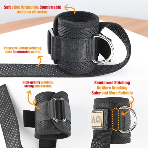 VAIIO 2Pcs Adjustable Weight Lifting Straps with D Ring | Original Non-Slip Dot Design for Deadlifts, Cable Machines & Powerlifting - 7mm Neoprene Padded Wrist Support with Breathable Mesh & Quick-Detach Hook-Loop - Reinforced Polyester-Cotton Straps for