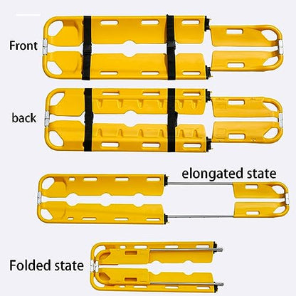 Portable Spine Board Stretcher, Lightweight Mcal Transport Backboard for Patient Transfer, Emerncy Folding Stretcher for Hospitals & First Responders