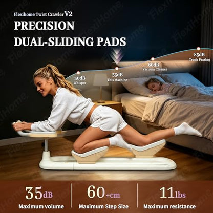Twist Crawler V2 - Adjustable Back Stretcher & Spine Decompressor for Lower Back Pain Relief & Sciatica, Multi-Purpose Twist Trainer for Core Strength, Detachable Home Workout Equipment