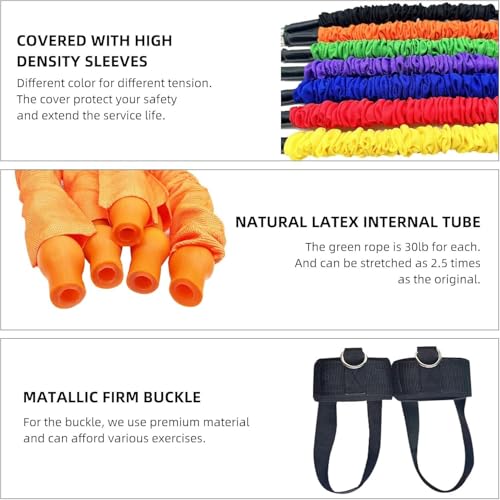 Vertical Jump Trainer, Leg Resistance Bands Set to Improve Strength Agility Focus Speed, Basketball Volleyball Baseball Tennis Football Exercise Equipment