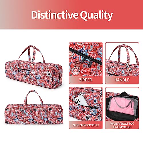 | Yoga Mat Bag | Large Yoga Mat Carrier with Wet Pocket | Yoga Gifts | Gym Tote Bag for Women - color: Red