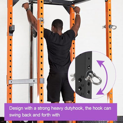 Power Rack attachments Band Pegs Resistance Band Hooks for Squat Rack O-Ring for Versatile Gym Equipment Attachments 304 Stainless Steel (2 Pack)