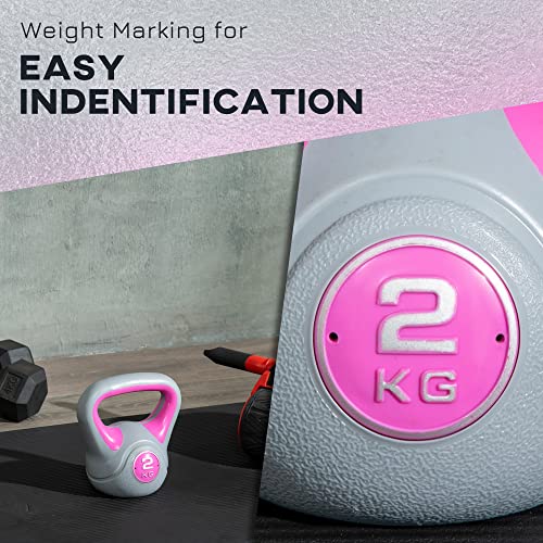 SPORTNOW Kettlebell, Kettle Bells with Handle for Home Gym Weight Lifting and Strength Training