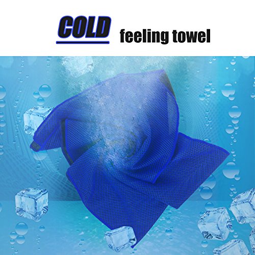 Cooling Towel (Pack of 20, 40"x12") with Pouches for Sports, Workout, Fitness, Gym, Yoga, Golf, Pilates, Travel, Camping & More