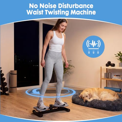 DUMOS Waist Twister Machine Exercise, Ab Twister Board, 300 lbs Capacity, Noiseless Fitness Tool for Core & Belly Fat Workout, Anti-Slip Home Gym Equipment
