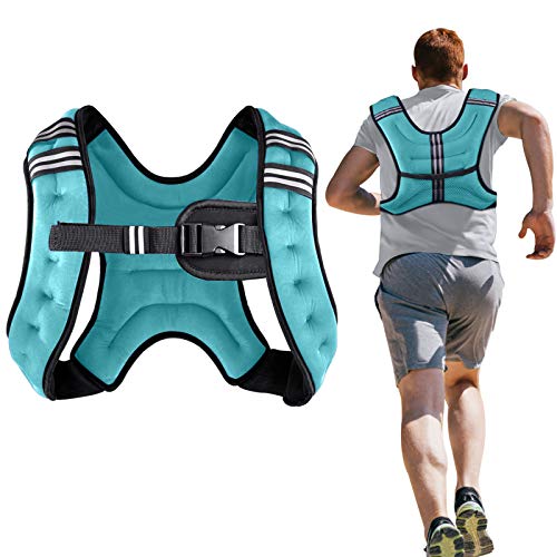 Henkelion Weighted Vest Weight Vest for Men Women Kids Weights Included, Body Weight Vests Adjustable for Running, Training Workout, Jogging, Walking - color: Blue, size: 8 lbs