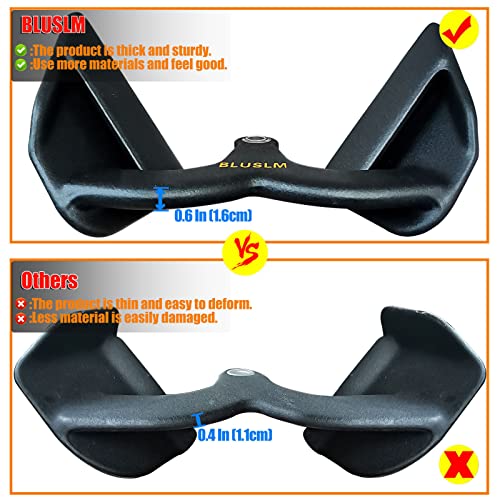 LAT Pull Down Bar for Cable Machine, LAT Pulldown Attachments T-bar V-bar Cable Attachment for Gym, Back Tricep Strength Training Handle - size: 2 Pieces