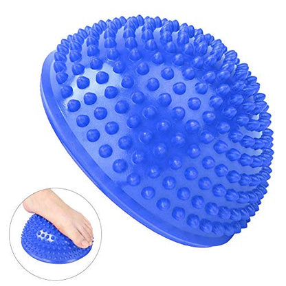 Exercise Balance Training Foot Massage Balls Stress Relief Yoga Massage Ball Semicircle for Relax Nervous Yoga Skills Physical Training Massage Ball(Blue)