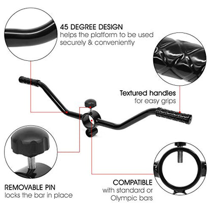 Yes4All Exercise Machine Adjustable T Bar Row Attachment, D Row Handle/Landmine Handle Attachment with Textured Rubber Handles - color: E.T-bar Lat Blaster Handle