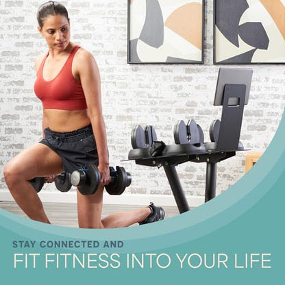 Lifepro PowerFlow Pro Stand — Adjustable Dumbbell Stand & Rack with Locking Wheels Phone/Tablet Holder — Compatible with PowerFlow Plus, PowerUp Plus & Other Brands – Smart, Space-Saving for Home Gym