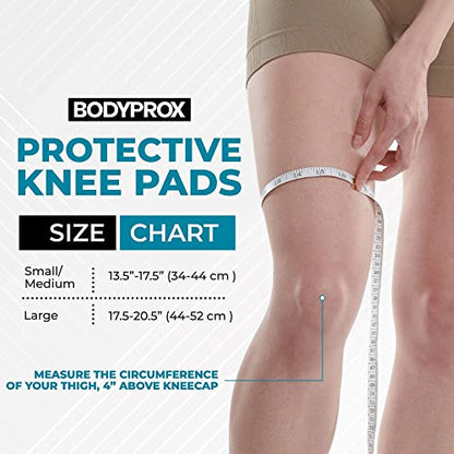 Bodyprox Protective Knee Pads, Thick Sponge Anti-slip, Collision Avoidance Knee Sleeve - size: Large