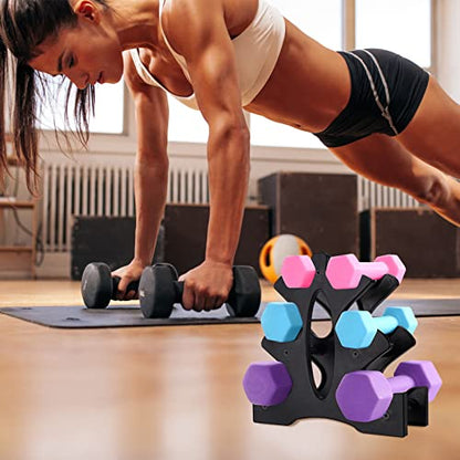 1 Pack Dumbbell Rack Stand, 3 Tier Dumbbell Bracket