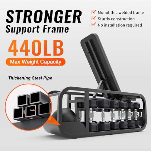 leikefitness Adjustable Weights Bench, Multifunctional Strength Training Bench, Combining a Cast Iron Stand, Adjustable Bench, Dumbbell Storage Box in One Compact Unit