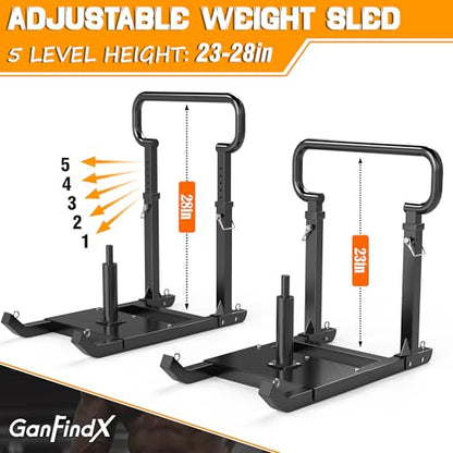 GanFindX Workout Weight Sled for Speed & Athletic Strength Training - color: Matte