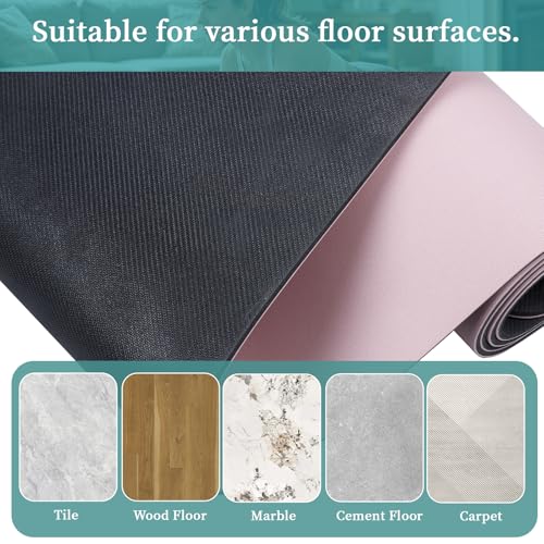 U&M Professional Non Slip PU Yoga Mat with Carrying Strap & Alignment Line, 72"x27" Extra Wide 0.2" Thick Exercise Mat for Home Gym | Sweatproof High Density | Anti-tear | Textured Surface | Natural Rubber Bottom Workout Mat for Women & Men Yoga Pilates F