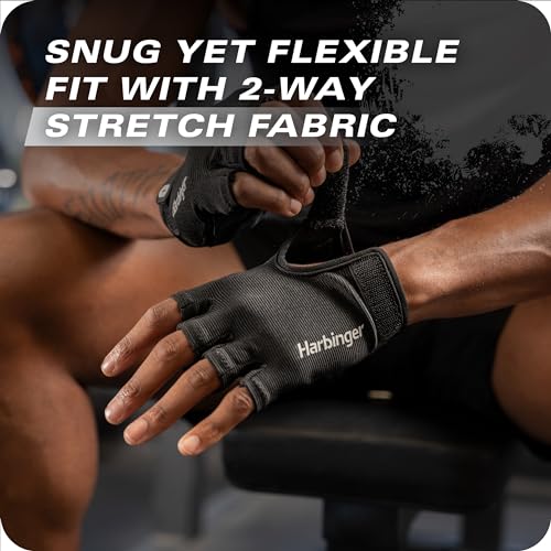 Power Gloves 3.0 - Durable Half Finger Weightlifting Gloves with Adjustable Wrist Closure, Breathable Leather Palm, Men's - color: Black, size: X-Large