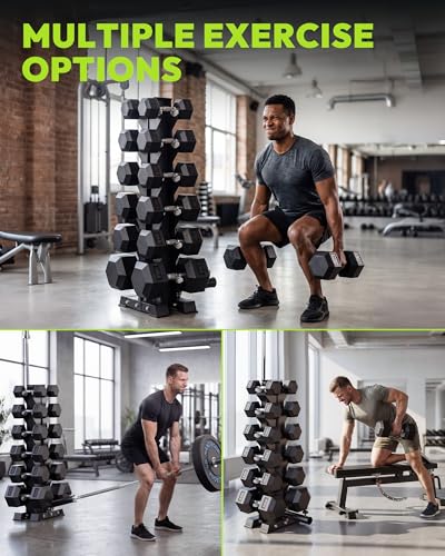 HANDBODE A-Frame Dumbbell Rack Heavy Duty Weight Stand for Dumbbells, Space-Saving Metal Storage Organizer, Sturdy Dumbbell Holder for Home Gym - style: 1 X 6-Tier A-Frame with Landmine Attachment