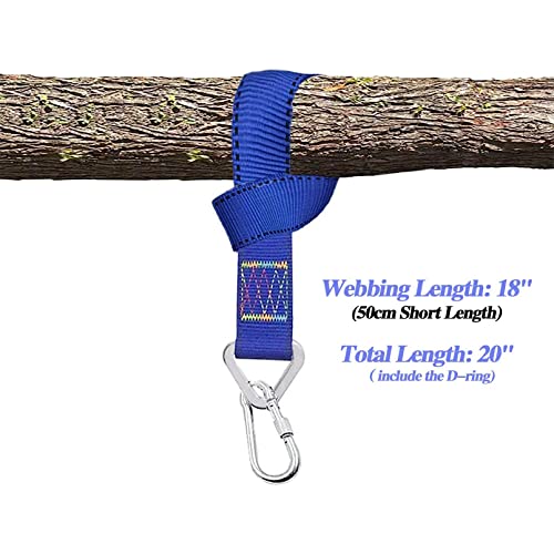 Luwint Heavy Duty Hanging Strap, 18'' Hang Strap for Hammock Tree Swing, Home Gym Pulley Cable Attachments, Dumbbell Dip Loading Tie Down Strap